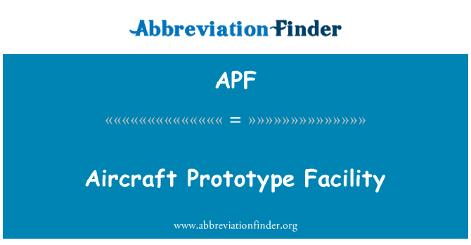 APF: Installation de Prototype d'avion