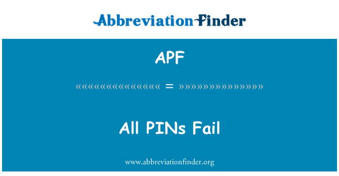 APF: Alle PINs mislykkes