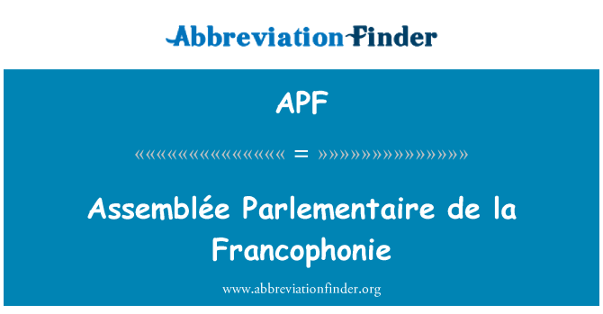 APF: AssemblÃ © e 法语国家白旗