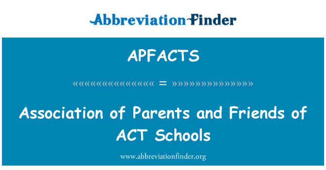 APFACTS: 父母和朋友的行為學校協會