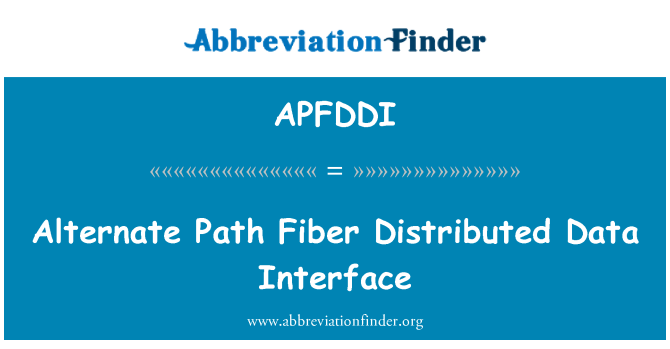 APFDDI: Vaihtoehtoinen polku Fiber Distributed Data Interface