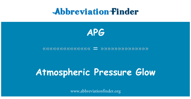 APG: Atmosphärendruck-Glow