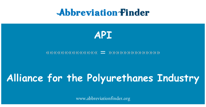 API: Alyans pou endistri Polyurethanes a