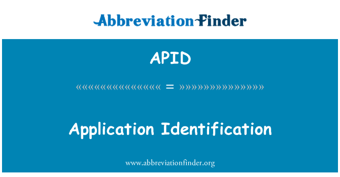 APID: Idantifikasyon aplikasyon