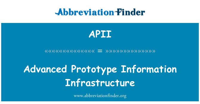 APII: Moderní prototyp informační infrastruktura