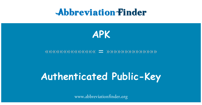 APK: Awtentikata ta ' ċavetta-pubblika