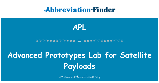 APL: Išplėstinė prototipai Lab palydovinė naudingosios apkrovos