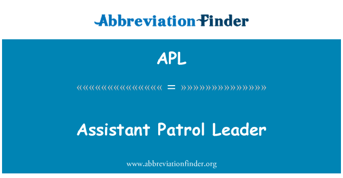 APL: Asistent hliadka vodcu