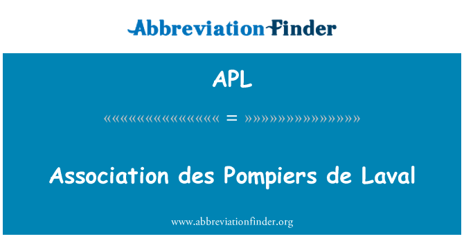 APL: האגודה des Pompiers de Laval