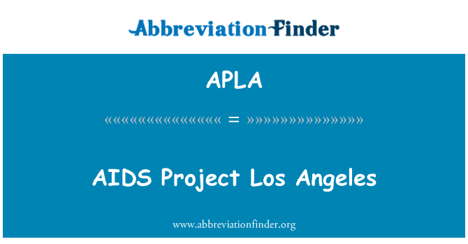 APLA: AIDS projektu Los Angeles