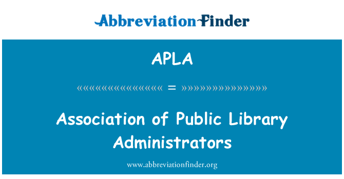 APLA: Asosyasyon de administratè bibliyotèk piblik la