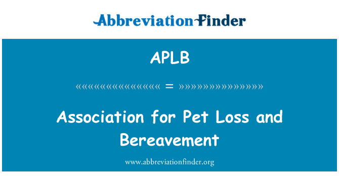 APLB: Association for Pet Loss and Bereavement