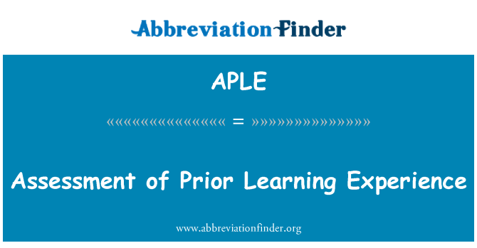 APLE: 事前学習経験の評価