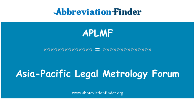 APLMF: Foròm Métrologie Legal Pasifik-Azi