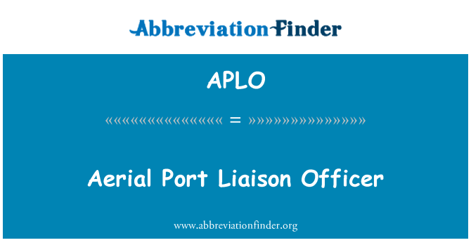 APLO: Port lotniczy oficer łącznikowy