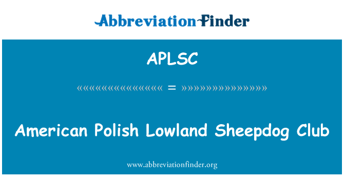 APLSC: American Polish Lowland Sheepdog Club