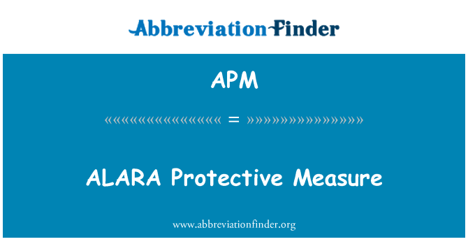 APM: Miżura protettiva ALARA