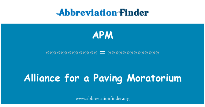 APM: Aliance pro dlažby Moratorium