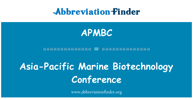 APMBC: Asia-Pacific Marine Biotechnology Conference