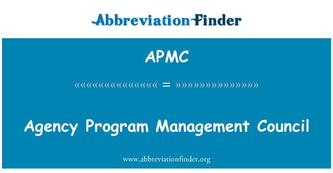 APMC: Agency Program Management Council