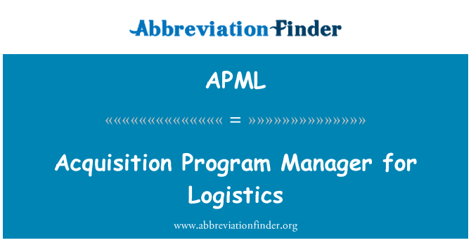 APML: Pridobitve Program Manager za logistiko