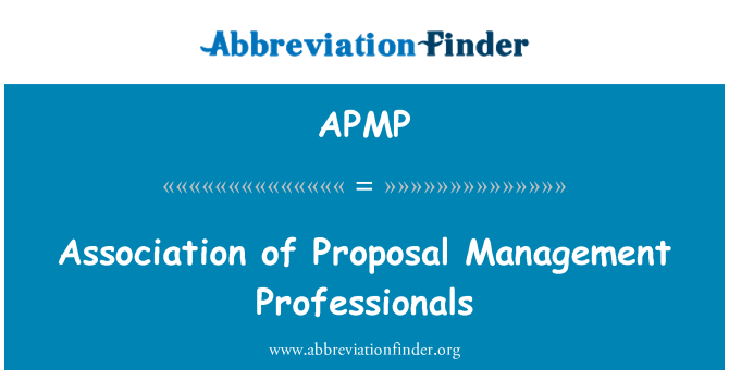 APMP: Association of Proposal Management Professionals