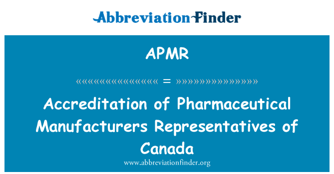 APMR: Akkreditering av farmasøytiske produsenter representanter i Canada