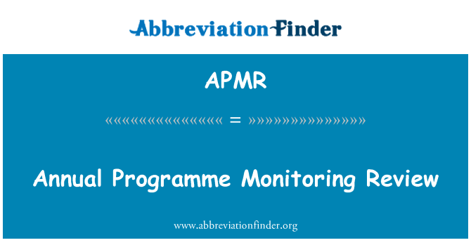 APMR: Yıllık programı gözden izleme