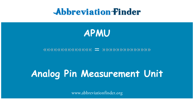 APMU: Analogové Pin Měrná jednotka