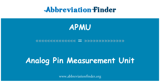 APMU: Analog Pin Measurement Unit