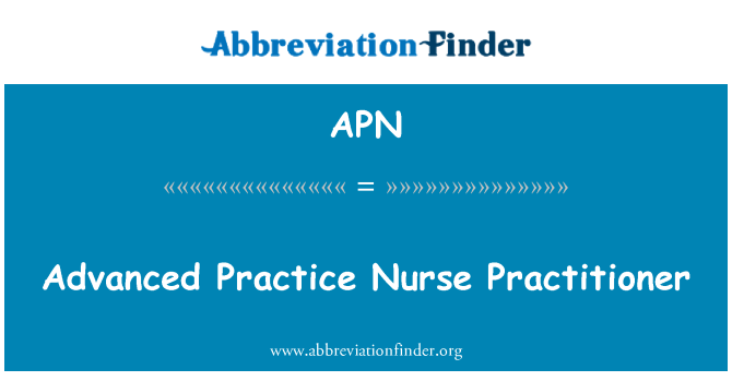 APN: 先進的實踐護士執業