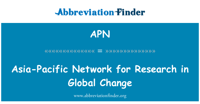 APN: Tal-Asja tal-Paċifiku tan-netwerk għal riċerka fil-bidla globali