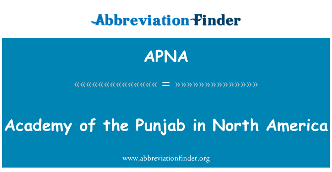 APNA: Akademi Punjab di Amerika Utara
