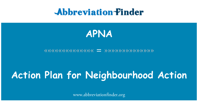 APNA: 街坊行動的行動計畫