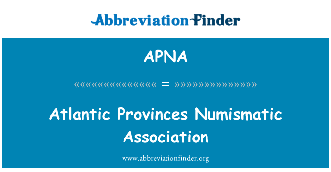 APNA: Asosiasi numismatik Atlantic Provinsi