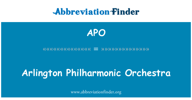 APO: Orchestre philharmonique de Arlington