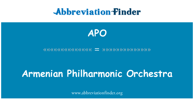 APO: Armēnijas Filharmonijas orķestris