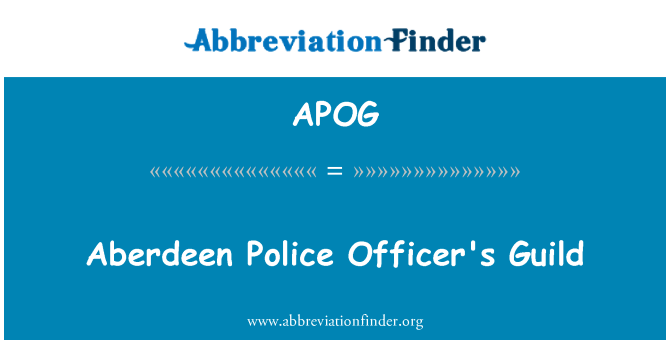 APOG: Aberdeen Police Officer's Guild