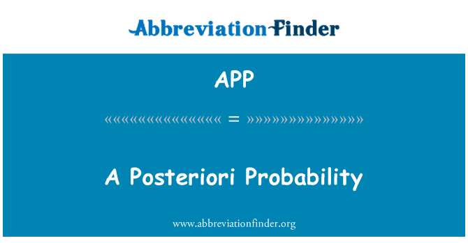 APP: Pwobabilite Posteriori yon