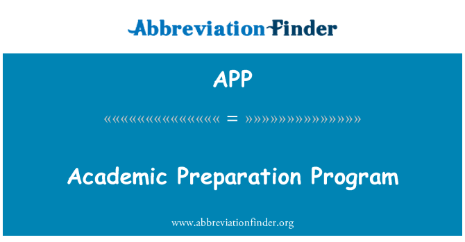 APP: Programma di preparazione accademica