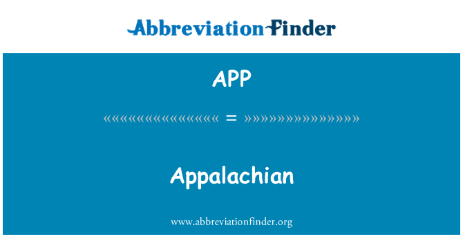 APP: Appalachian