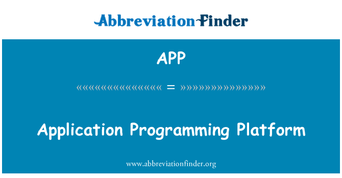 APP: Platforma de programare aplicatie