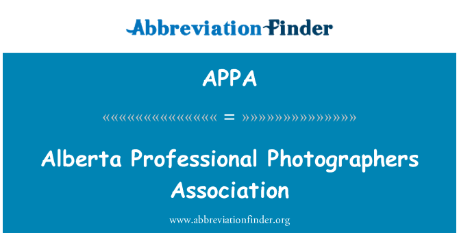 APPA: Associació de fotògrafs professionals d'Alberta