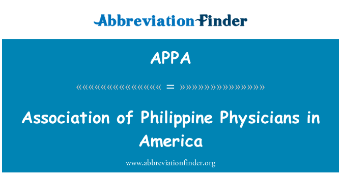 APPA: Associació de metges Filipines als Estats Units
