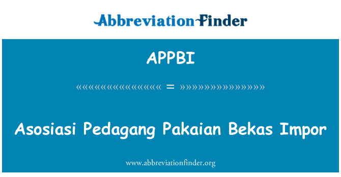 APPBI: Asosiasi Pedagang Pakaian Bekas Impor
