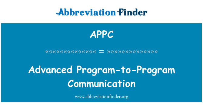 APPC: Upřesnit Program Program komunikace