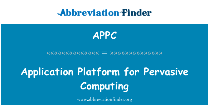 APPC: ופלטפורמת יישומים עבור מחשוב מתפשט