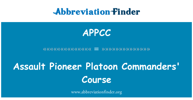 APPCC: Overgrep Pioneer Platoon sjefer kurs