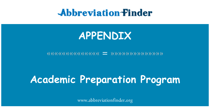 APPENDIX: Akadeemiline ettevalmistamise programmi