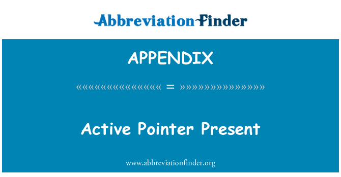 APPENDIX: Aktivno kazalec prisotna